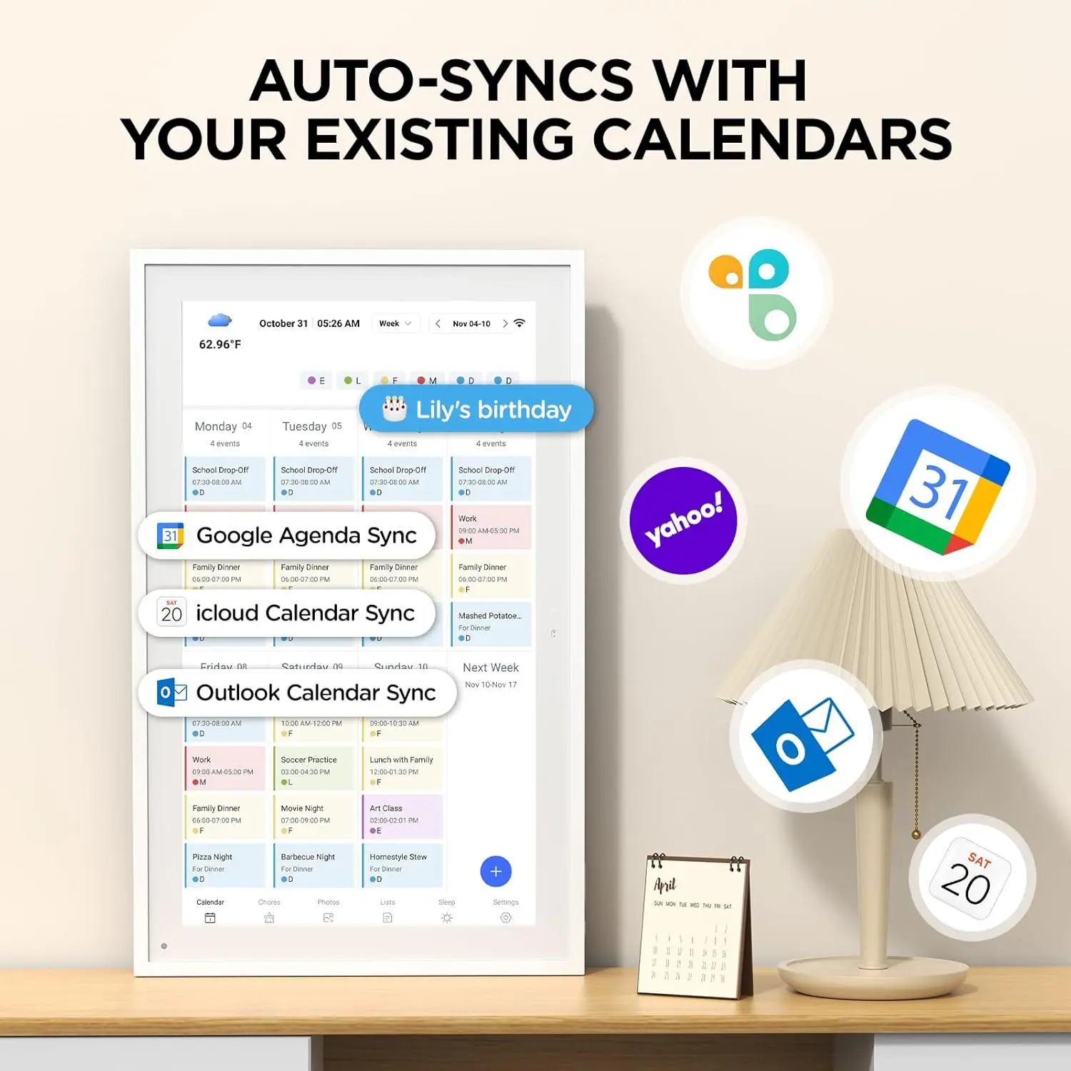 Mezed Calendars Auto-Syncs